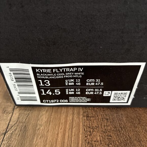 Nike Kyrie Flytrap 4 Black Grey White Gum Size 13 Basketball Shoes CT1972-006 main image 4